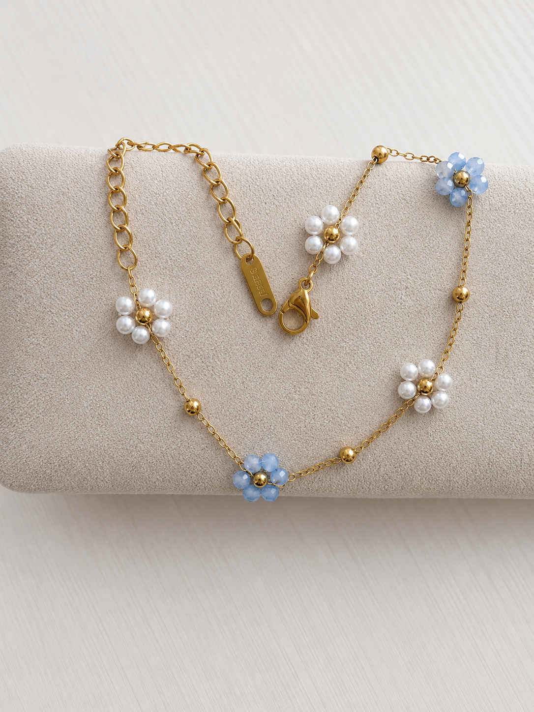 Blue & White Flower Bracelet