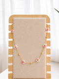 Pink Flower Necklae