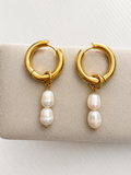 Two Pearls Hoops