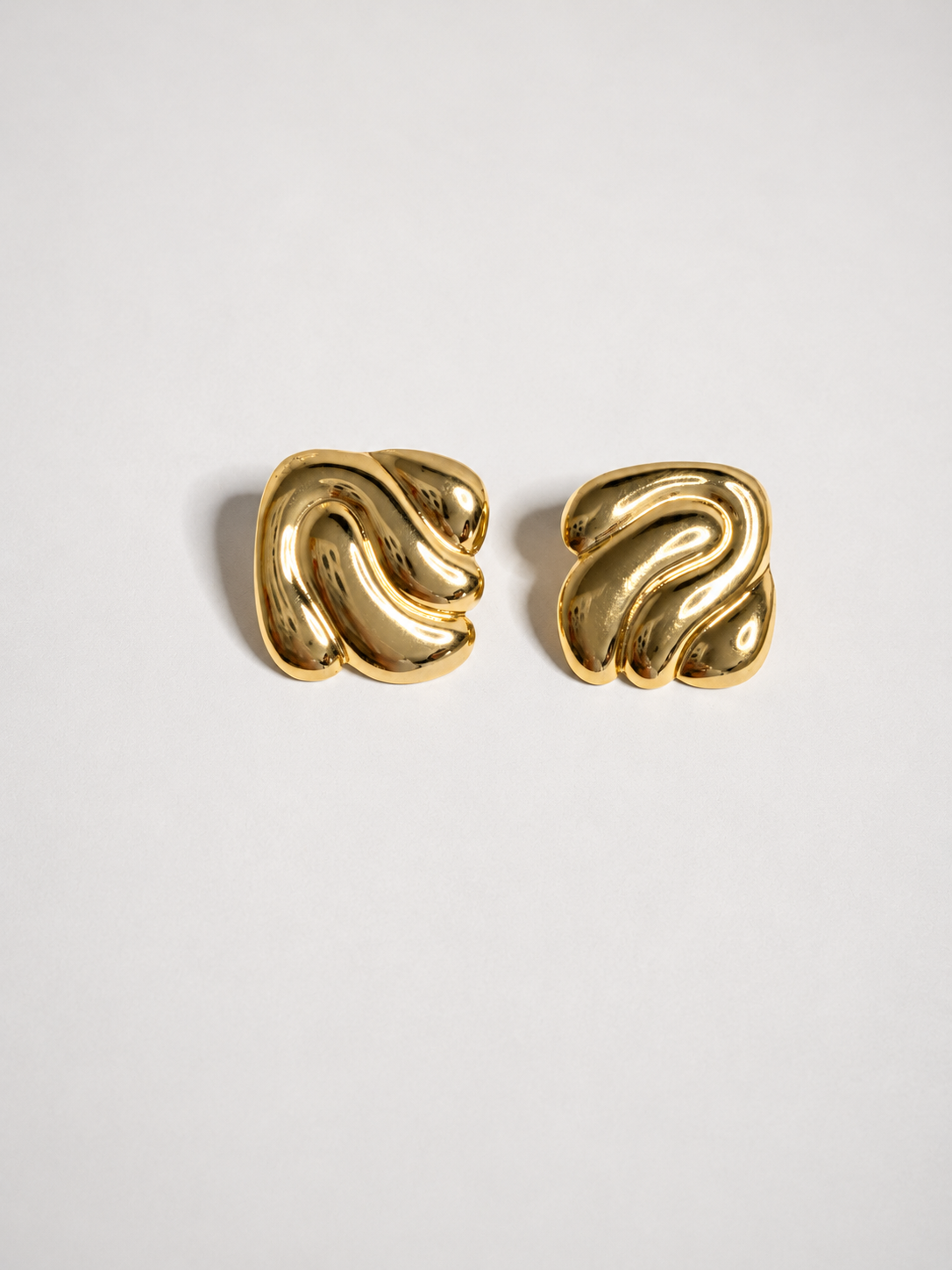 Curved Square Earrings